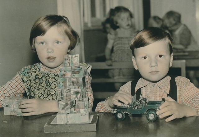 kindergarteners from many years ago