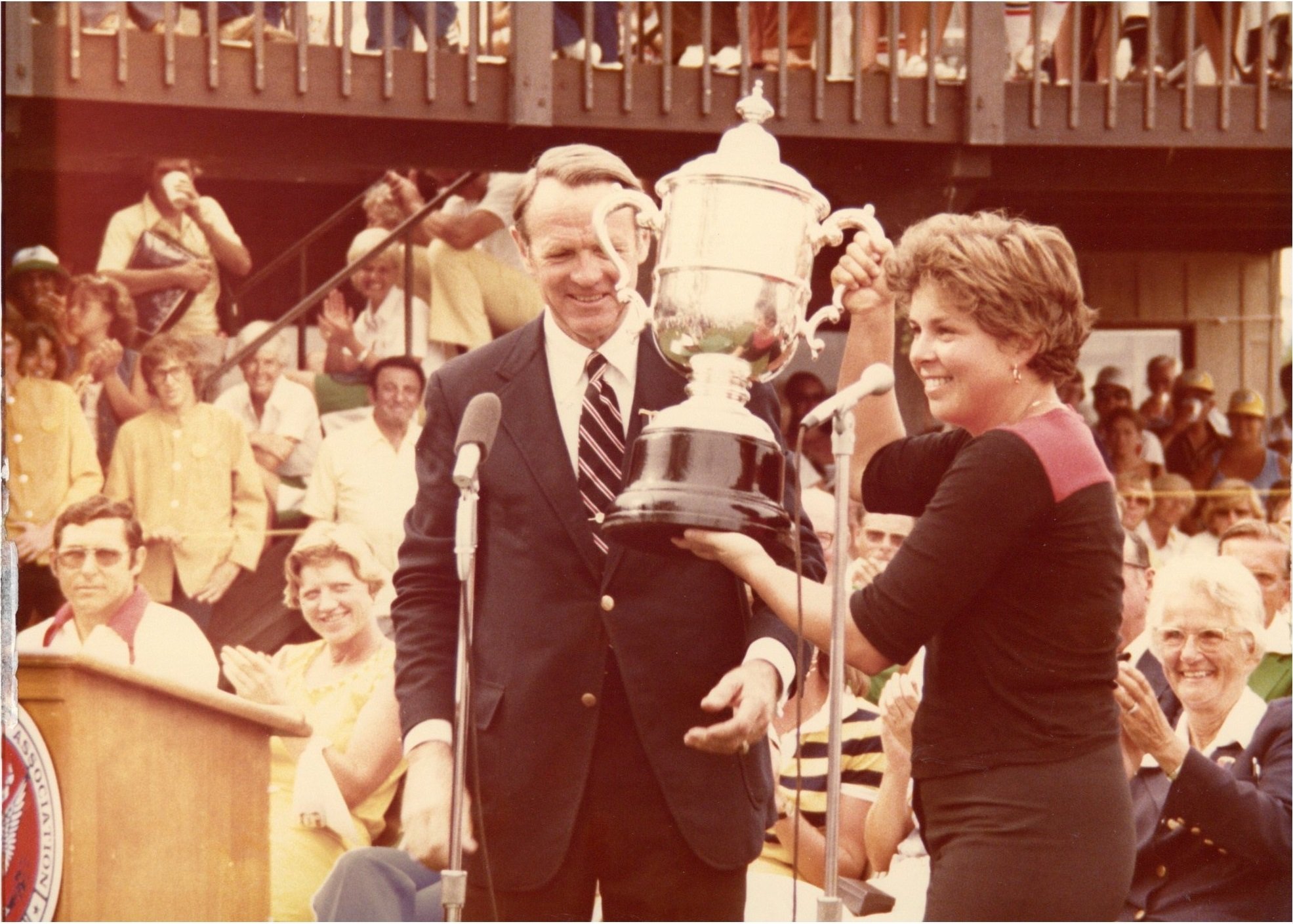 Hollis Stacy with Trophy