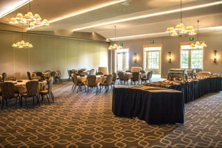 Buffet and business dinner with golf course views at Hazeltine National Golf Club