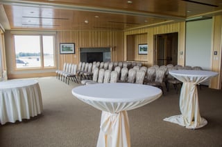 Room with a view of the golf course for a training meeting at Hazeltine National Golf Club