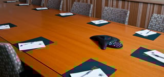 Boardroom set for a business meeting at Hazeltine National Golf Club