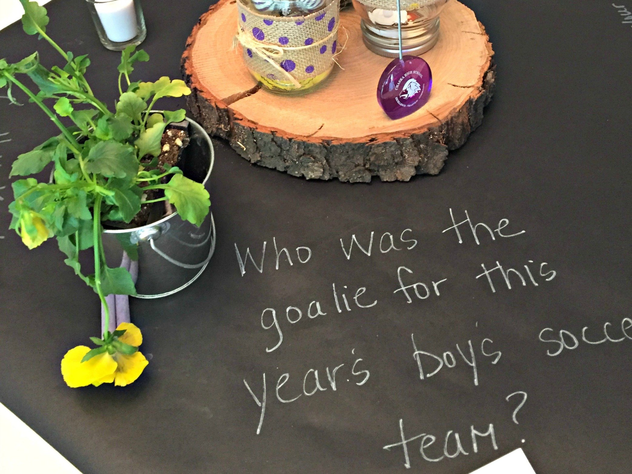 team banquet centerpiece