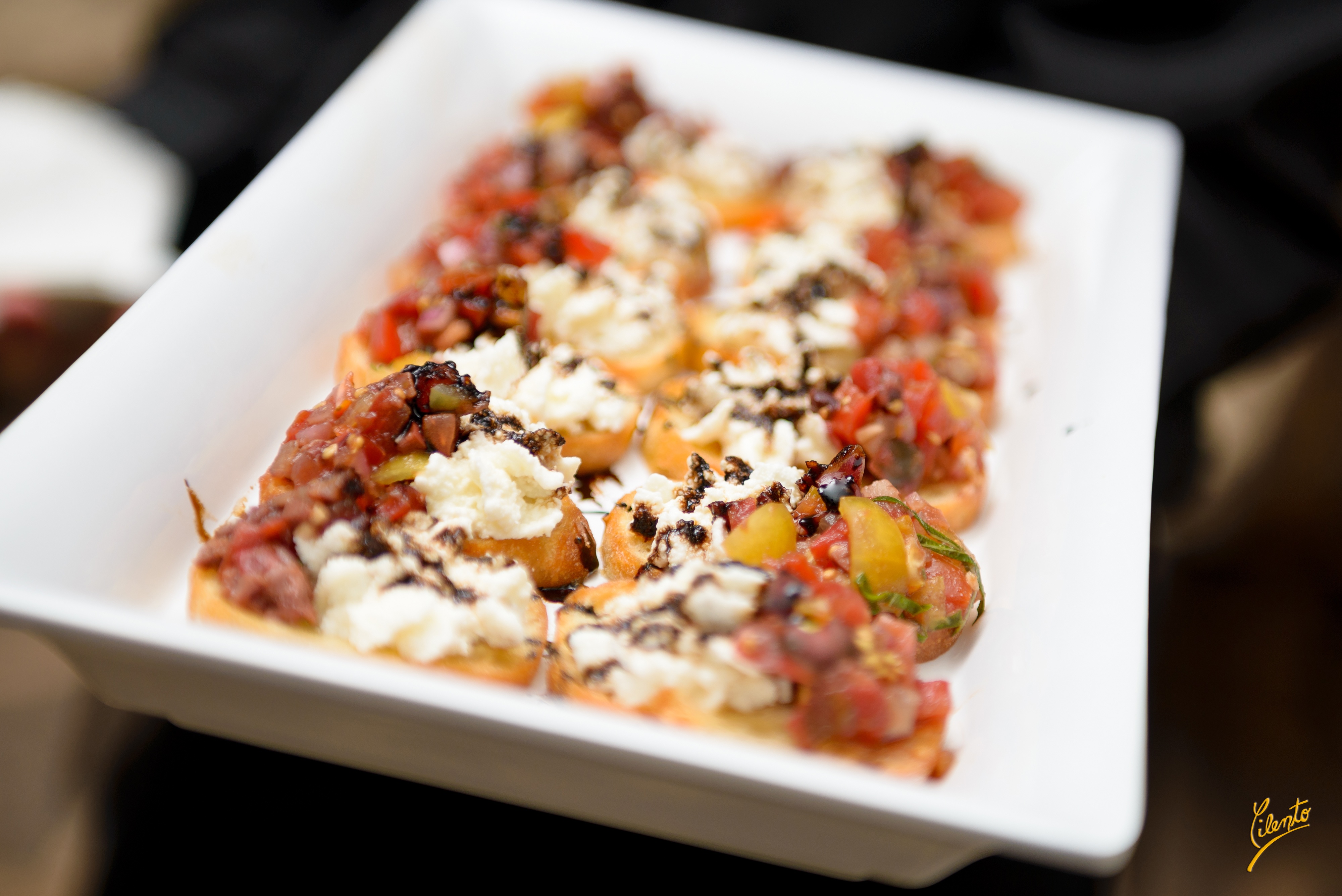 Fresh appetizers for golfers during a networking event at Hazeltine National Golf Club