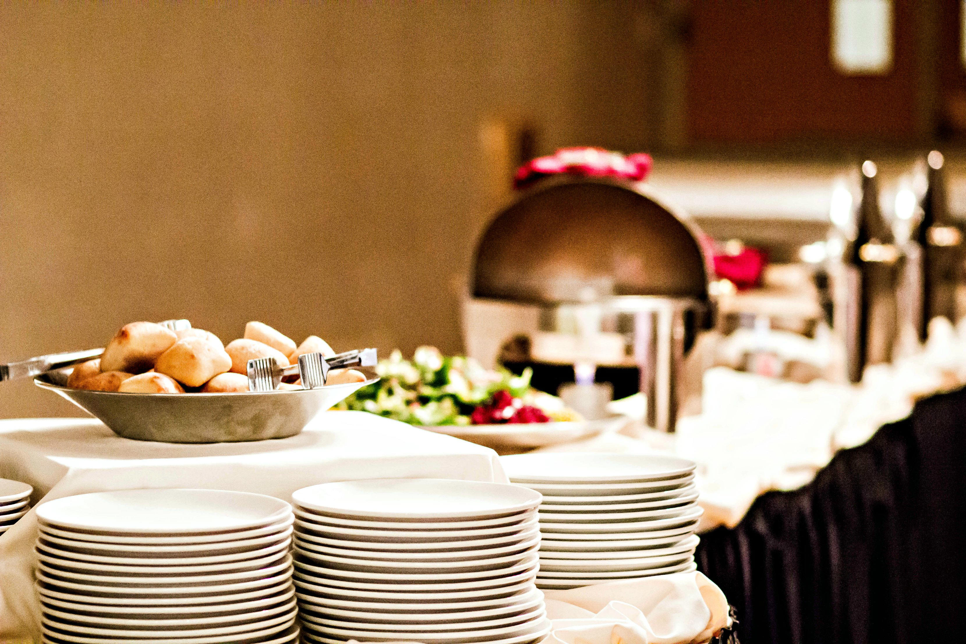 Buffet at a team banquet at Hazeltine National Golf Club