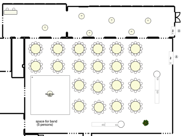 Hazeltine Ballroom set for 214