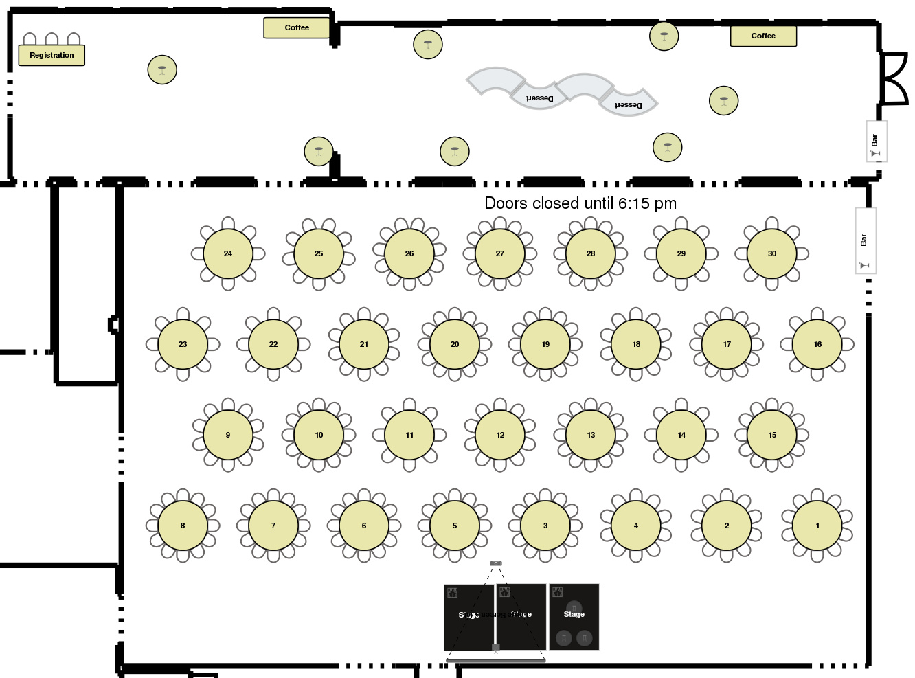 Hazeltine Ballroom set for 316