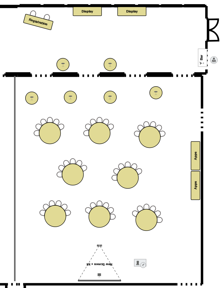 Ballroom South set for 43