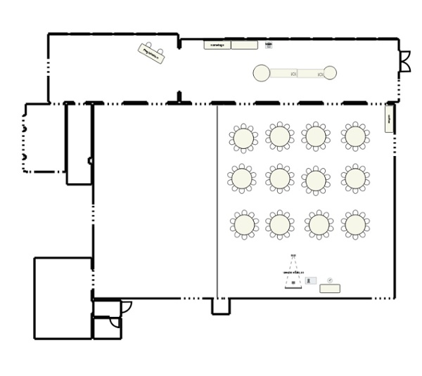 Hazeltine Ballroom South set for 120