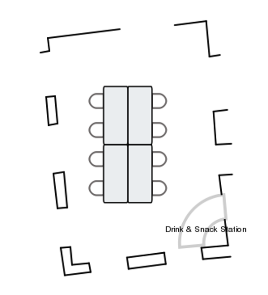 Small Event Room set for 8